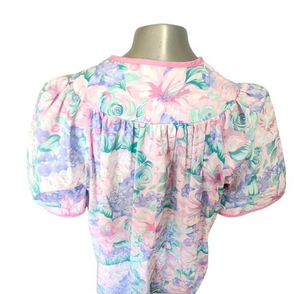 Vintage Kelly Reed Women's Size Small House Dress Mumu Snaps Pockets Floral NWOT - Picture 5 of 13